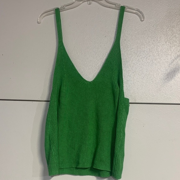 MAEVE ANTHROPOLOGIE EVERYDAY MARYANNE KNIT SWEATER TANK GREEN 1X - Picture 2 of 6